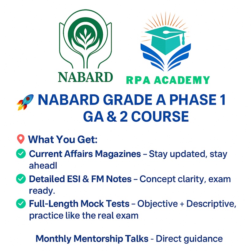 NABARD GRADE A PHASE 1 AND PHASE 2 COURSE