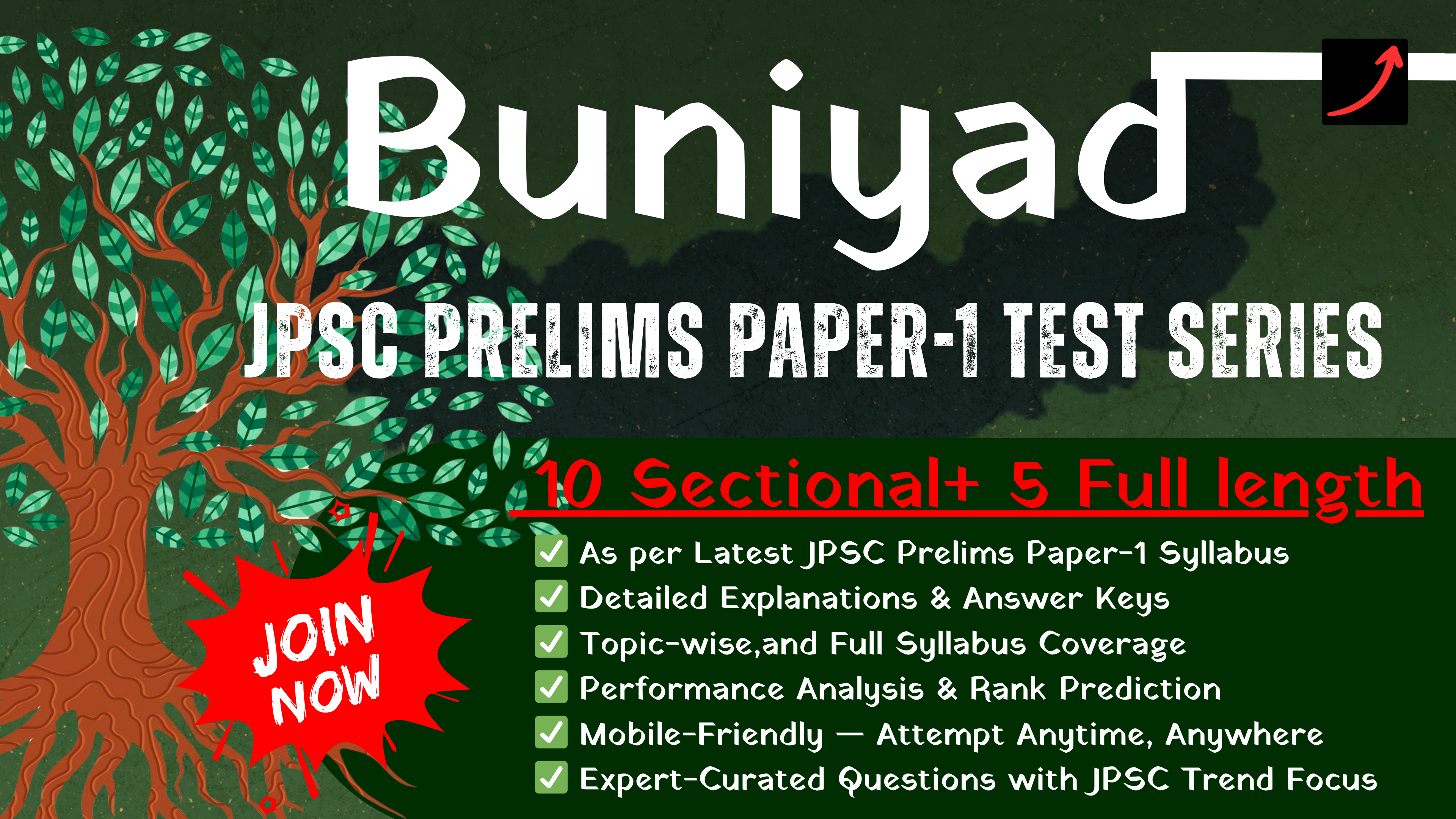 JPSC (Pre) – BUNIYAD Test Series (Paper-1 | English Medium)