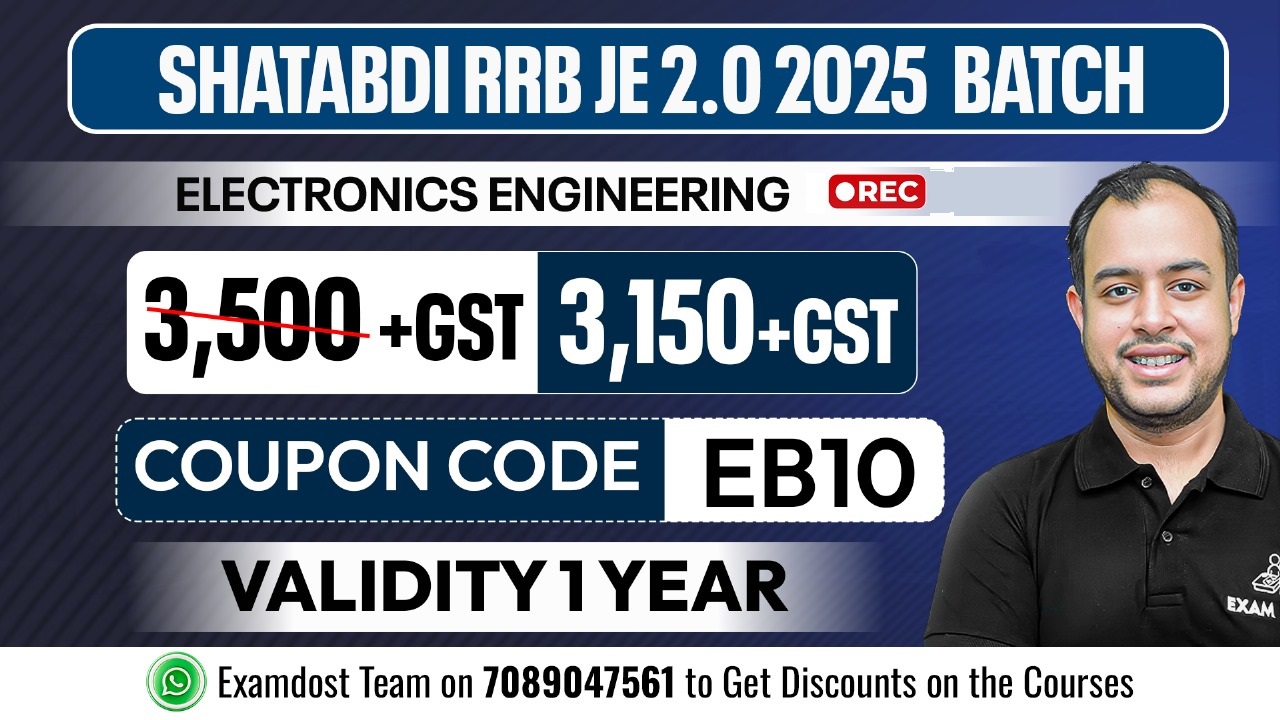 Shatabdi RRB JE 2.0 2025 Batch - Electronics Engineering ( Recorded )