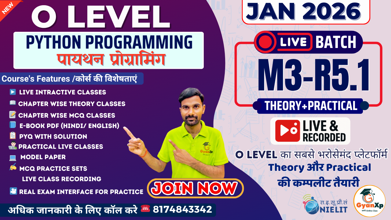 Python Programming (M3-R5.1) LIVE Batch JAN 2026