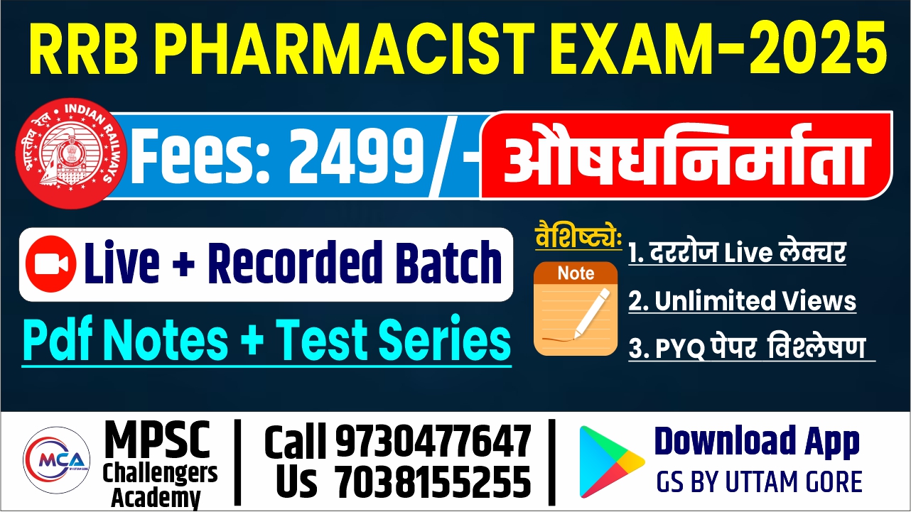 RRB PHARMACIST EXAM-2025