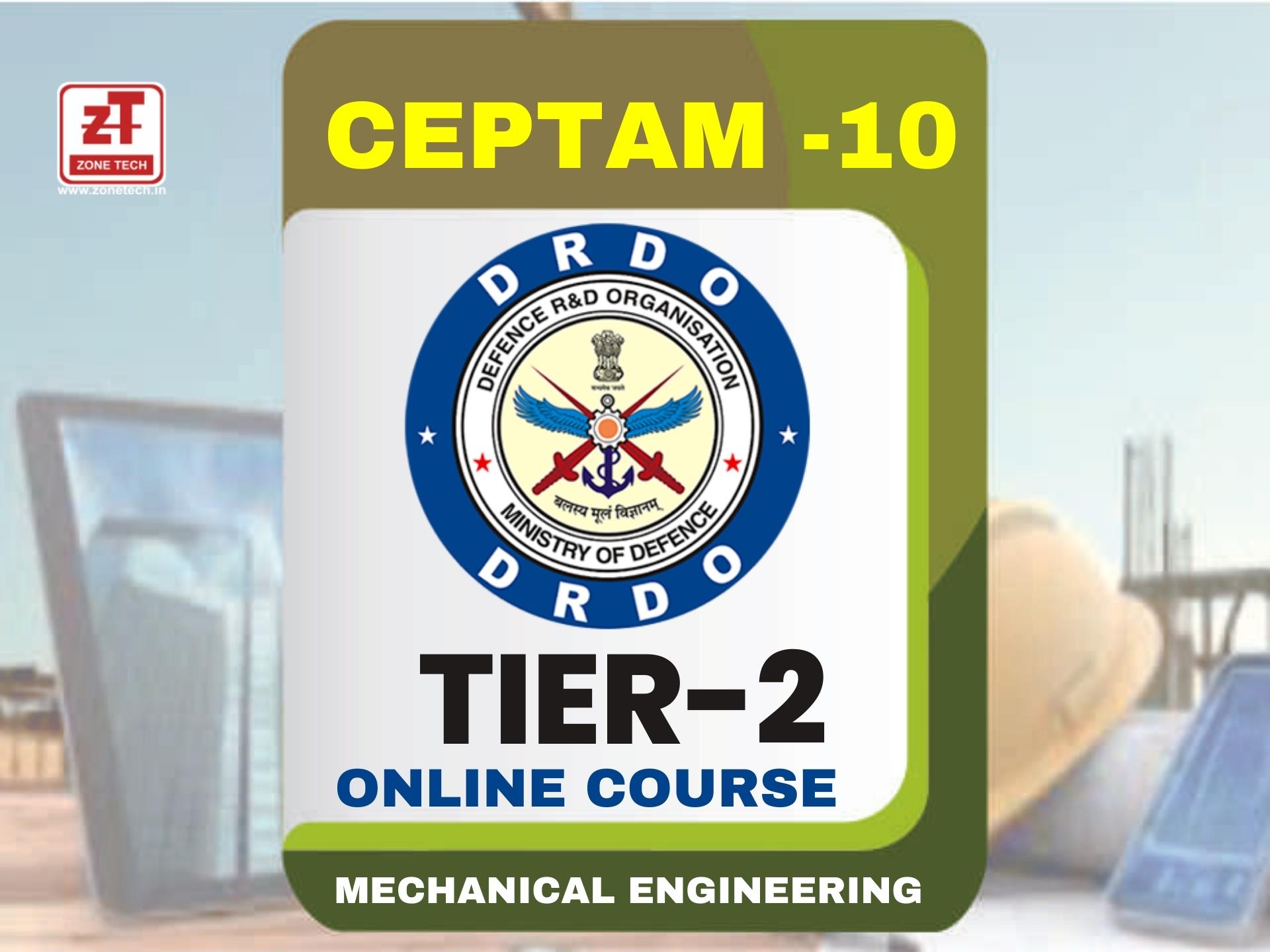 DRDO STA-B (CEPTAM TIER-2) Mechanical ONLINE CLASSES