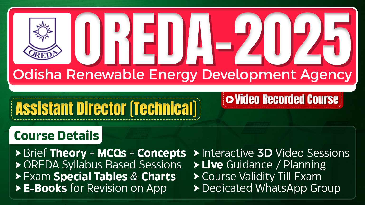 OREDA Assistant Director (Technical) Course 2025