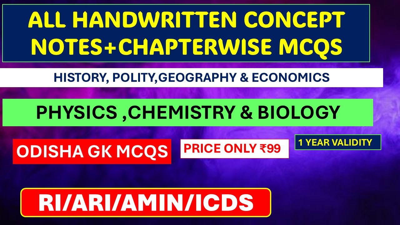 ALL HANDWRITTEN GK PDF FOR ODISHA STATE EXAM OSSC/OSSSC/OAS