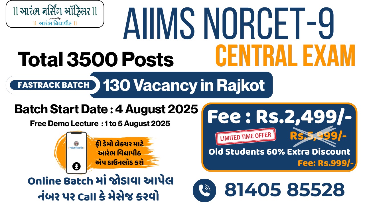 NORCET 9 Fastrack Batch