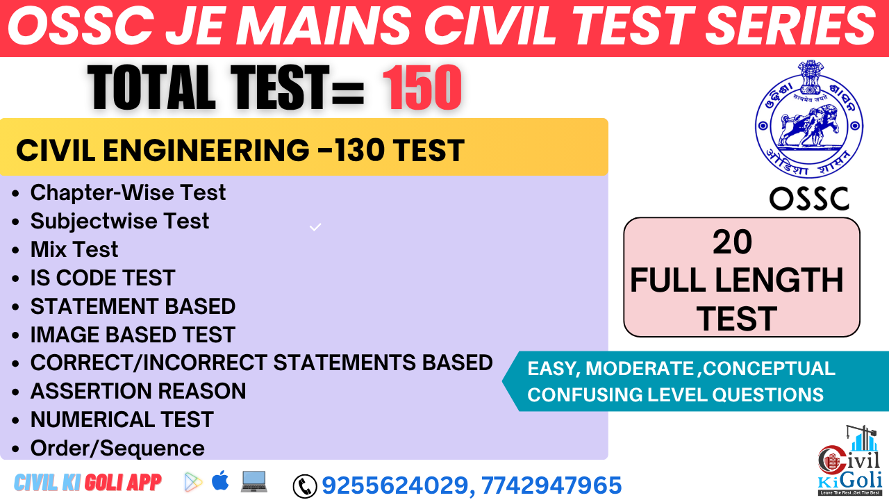 ODISHA OSSC JE MAINS CIVIL TEST SERIES