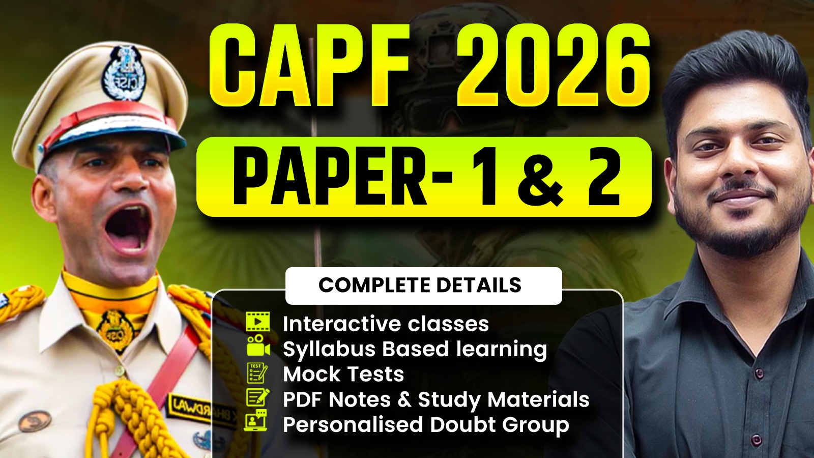 CAPF 2026 Batch (Paper- 1 & Paper- 2)