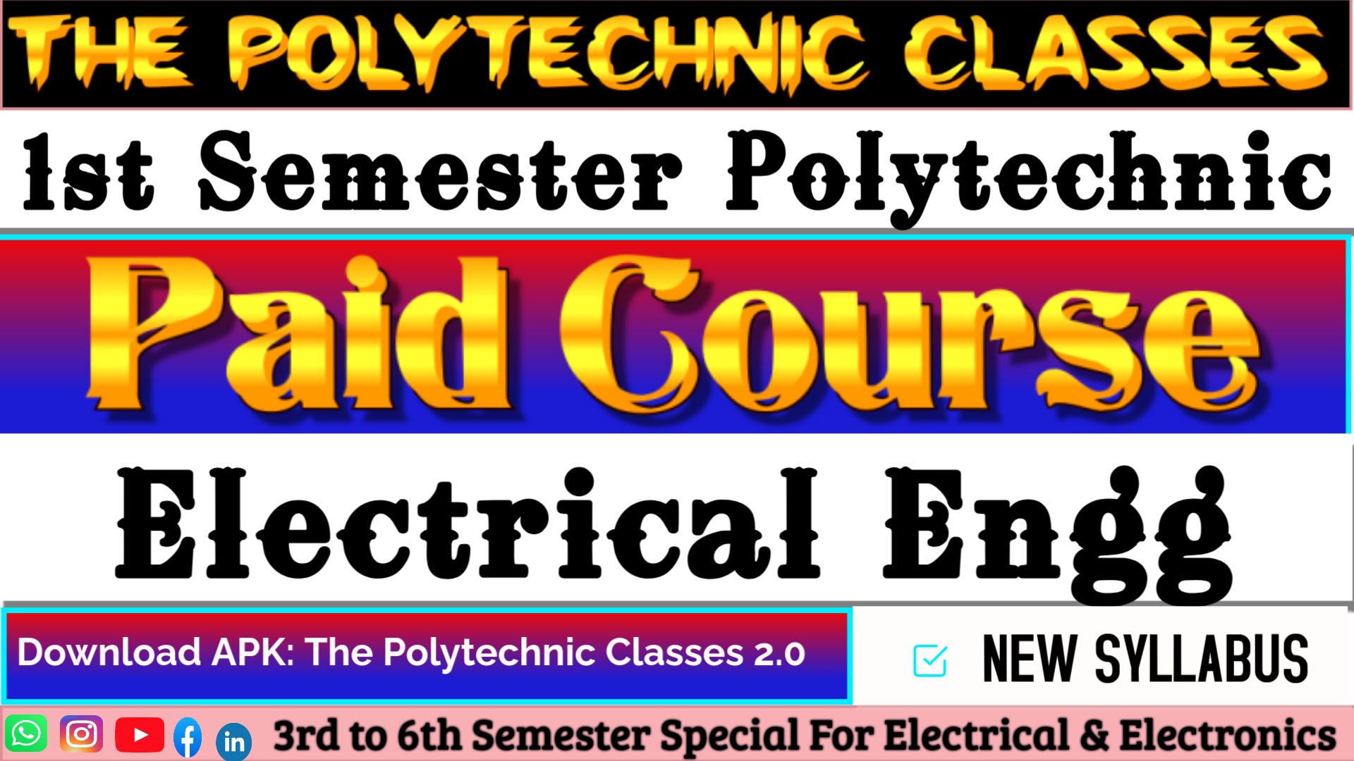 Electrical Engg 1st Semester New Syllabus