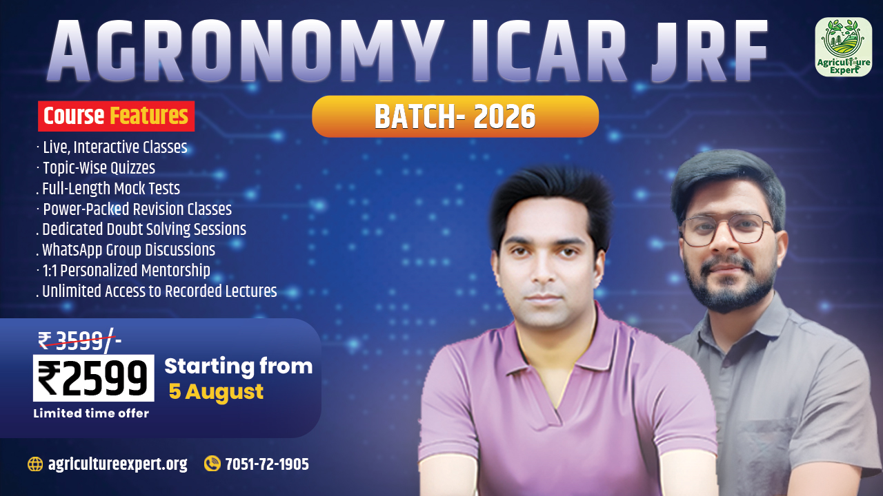 Agronomy ICAR JRF Batch 2026