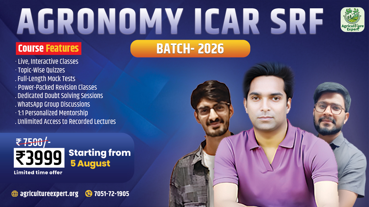 Agronomy ICAR SRF Batch 2026 ( Agro + Soil )