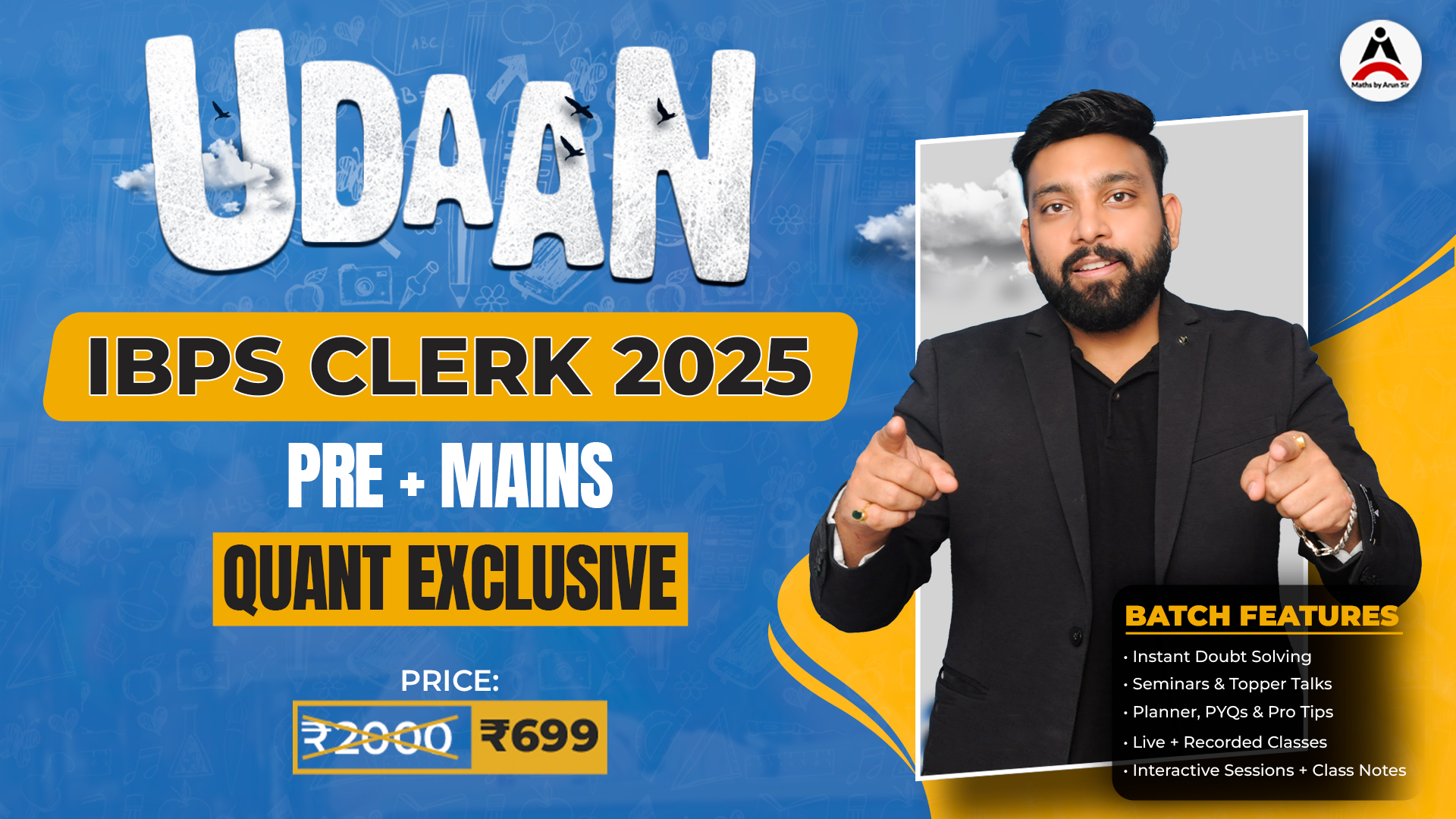 Udaan Quant Batch for IBPS Clerk Prelims 2025-26