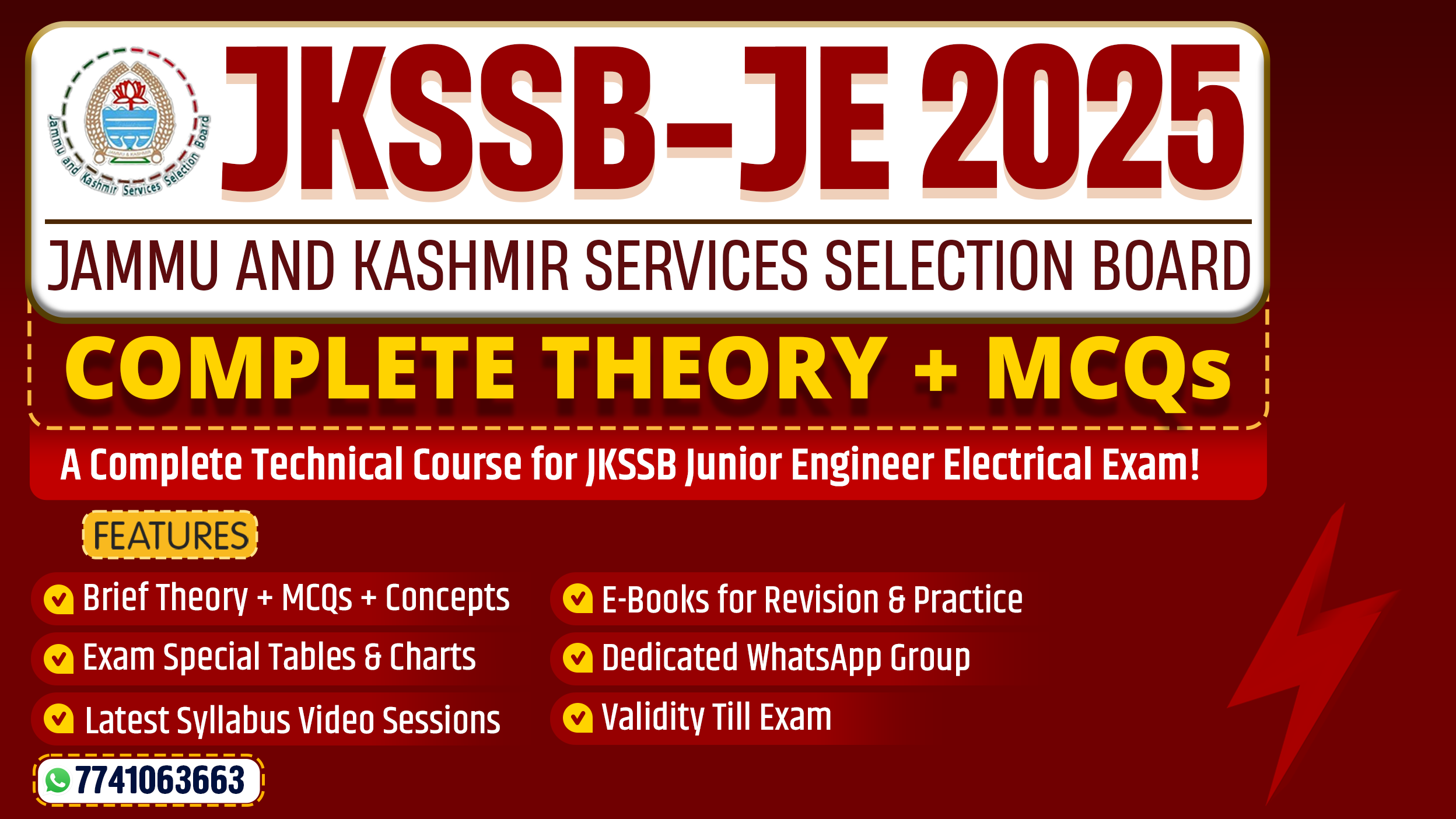 JKSSB-JE 2025 (Theory + MCQ Course)