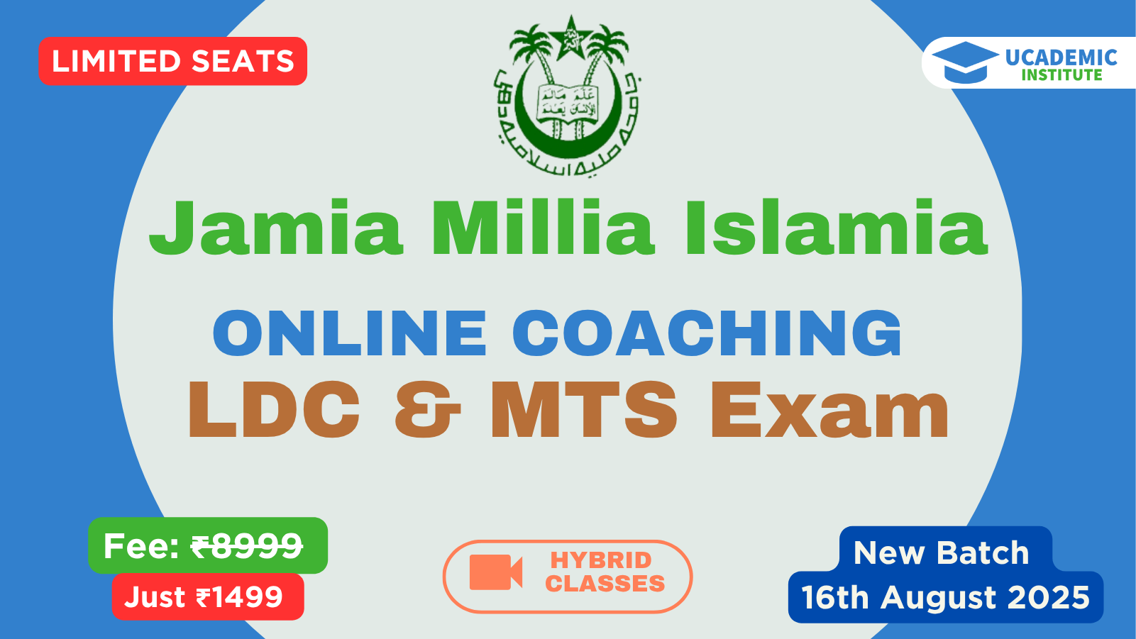 Online Coaching for JMI LDC & MTS Exams 2025