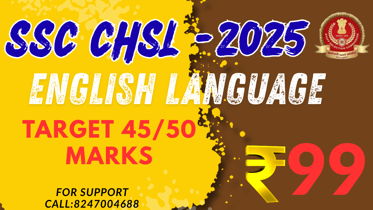 SSC CHSL -2025 ENGLISH LANGUAGE 