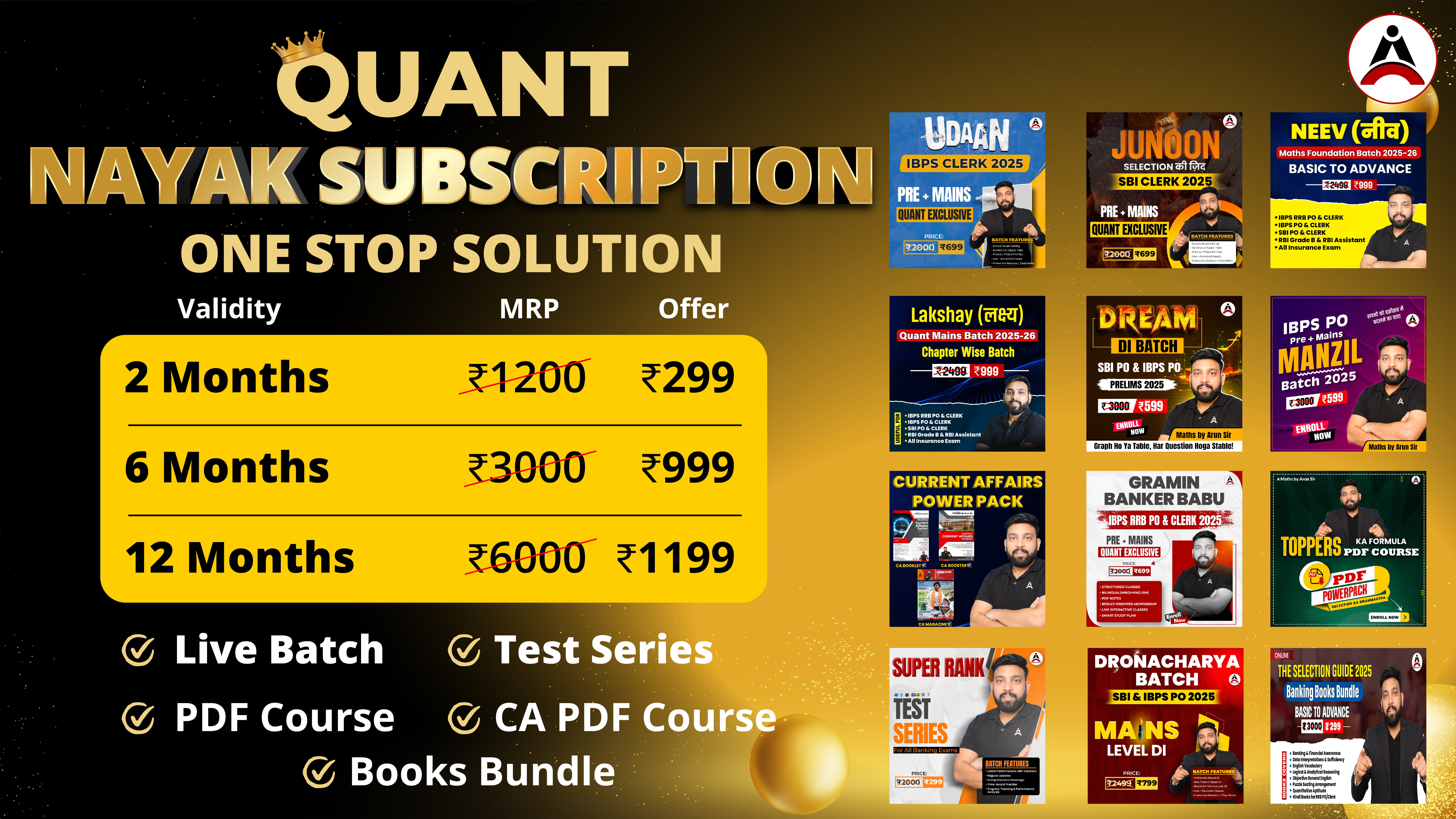 Quant Nayak Subscriptions For All Banking & Insurance Exam