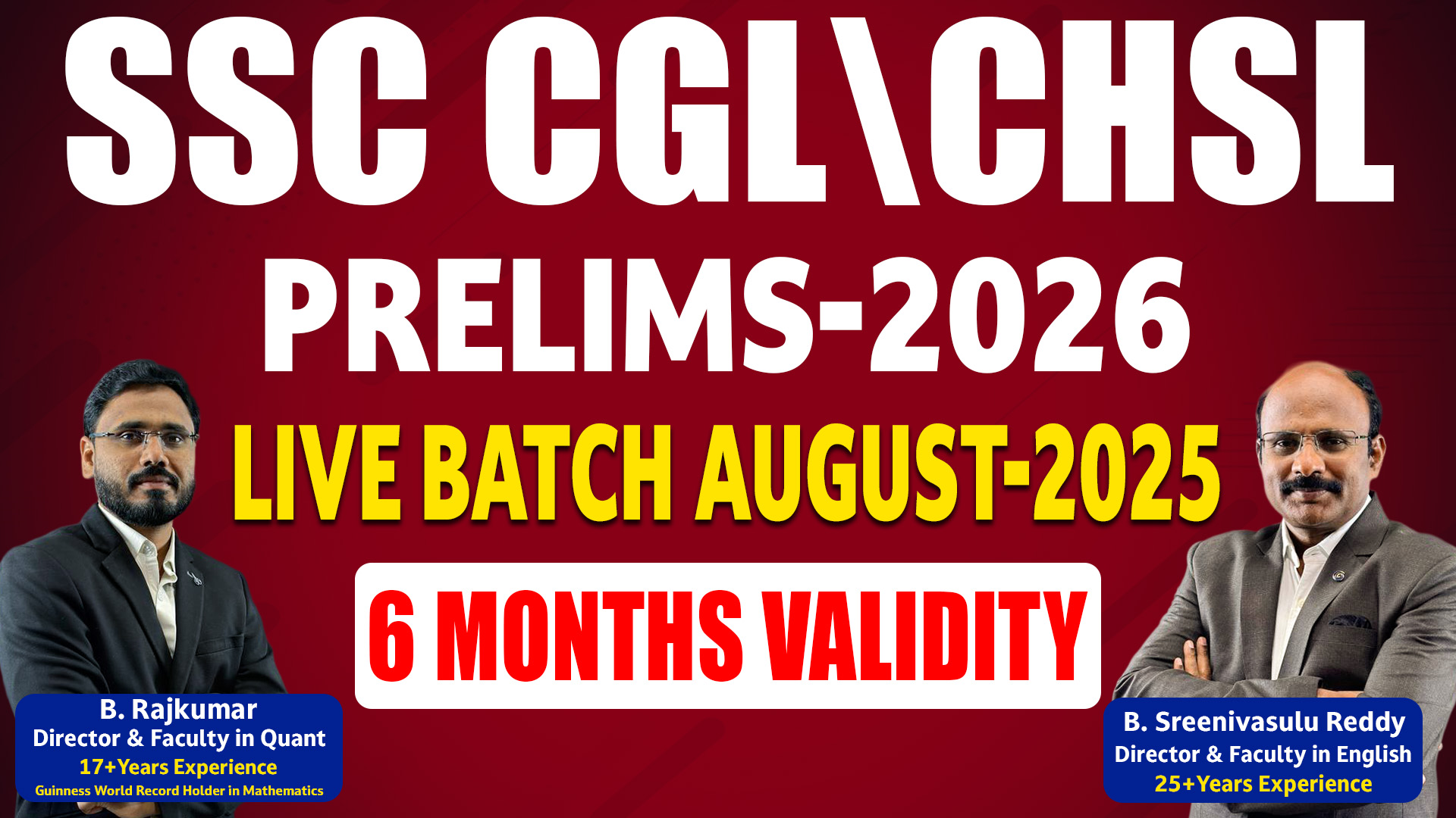 SSC CGL/CHSL LIVE BATCH AUGUST - 2025 (6 MONTHS VALIDITY)