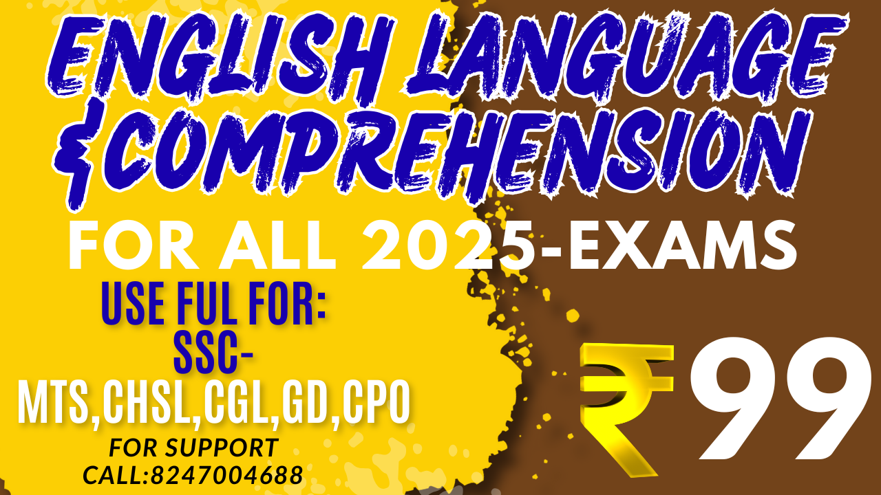 ENGLISH LANGUAGE&COMPREHENSION