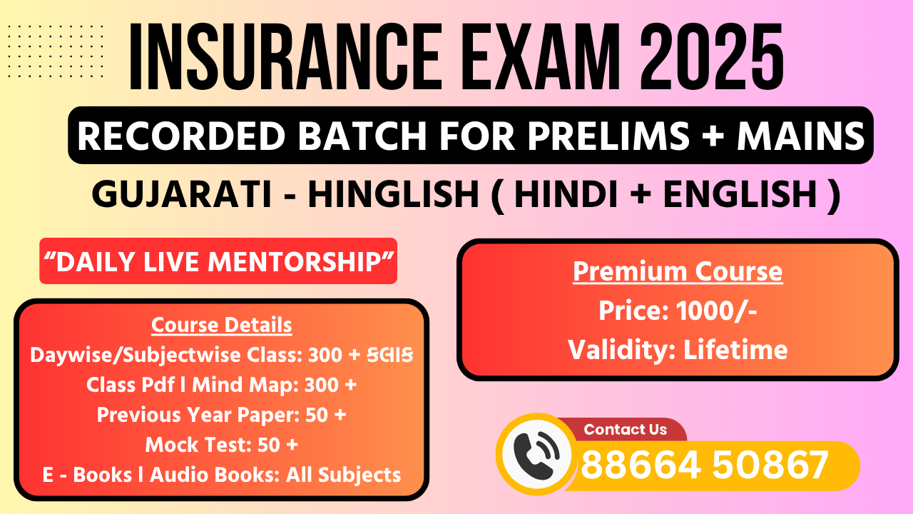 Insurance Exam 2025 in Hinglish - LifeTime Course