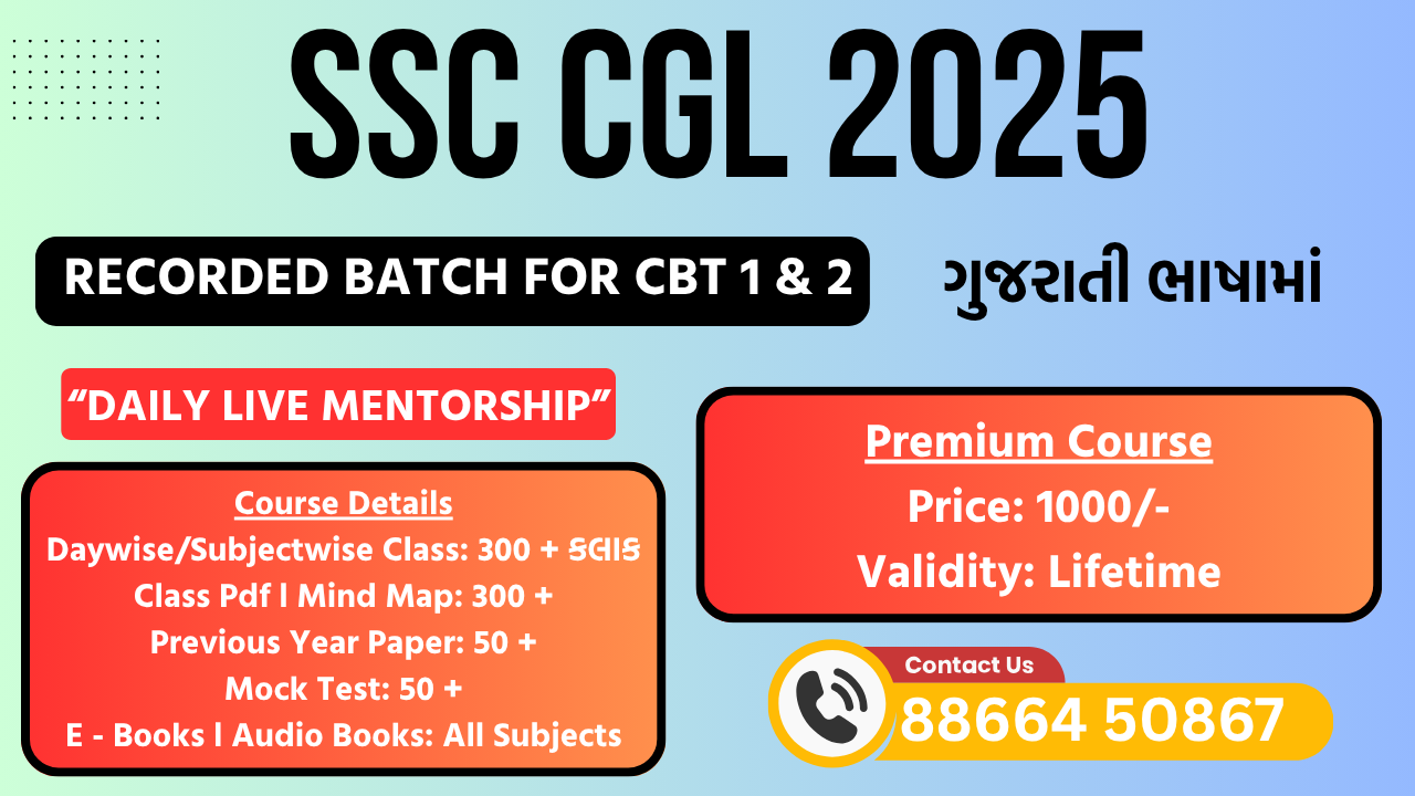 SSC CGL 2025 in Hinglish ( Hindi + English ) - LifeTime Course