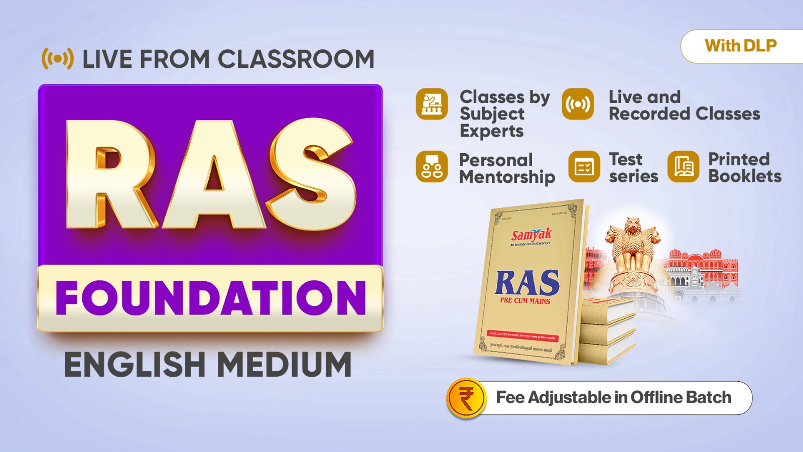 RAS Foundation (English Medium) With Printed Books Live From Classroom Starts August 2025