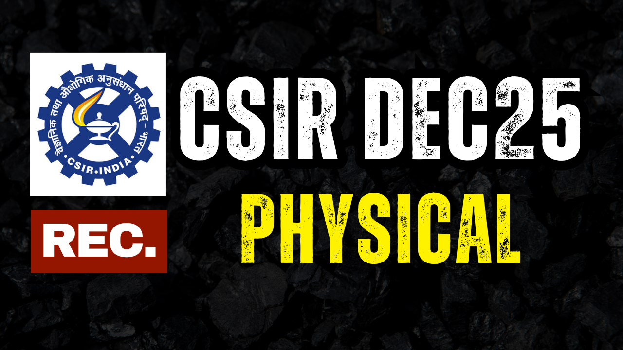 Physical Chemistry CSIR Dec 25