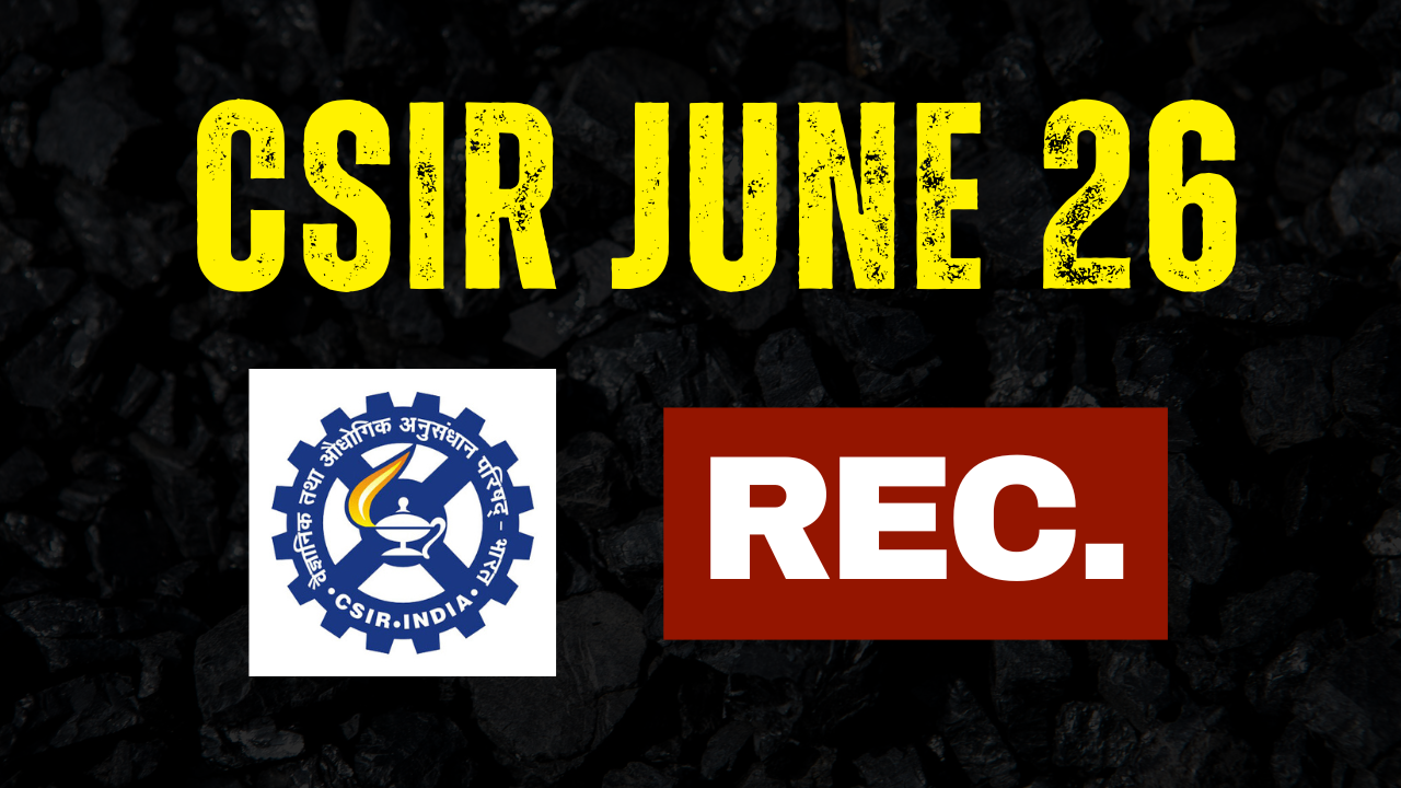 CSIR June 26 Rec.