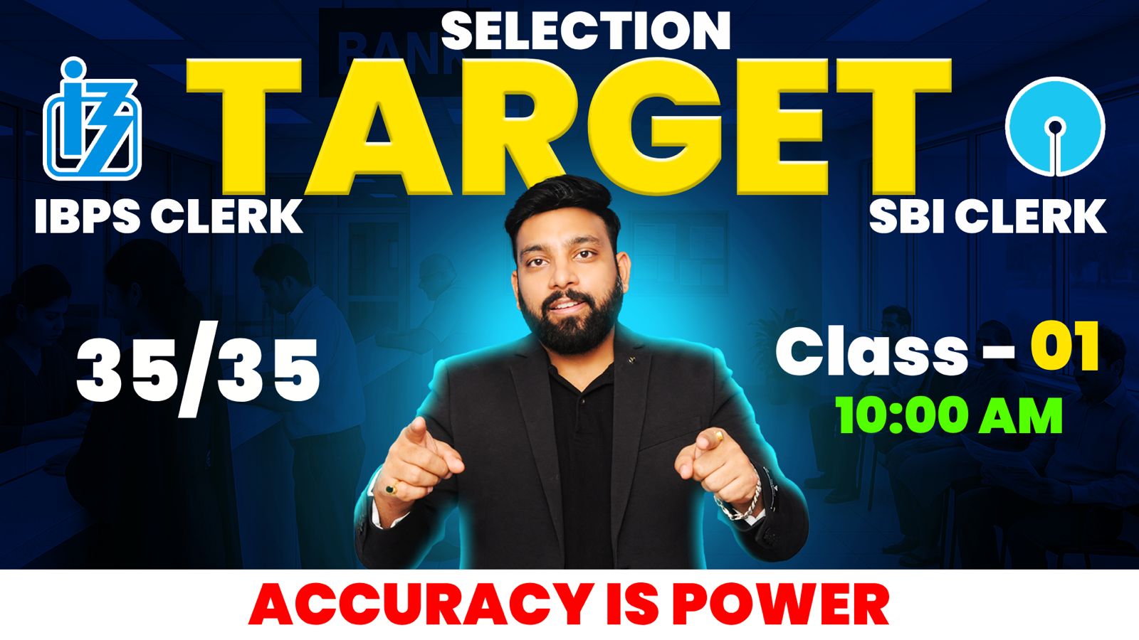 SBI Clerk & IBPS Clerk Prelims Free Classes 10 AM 