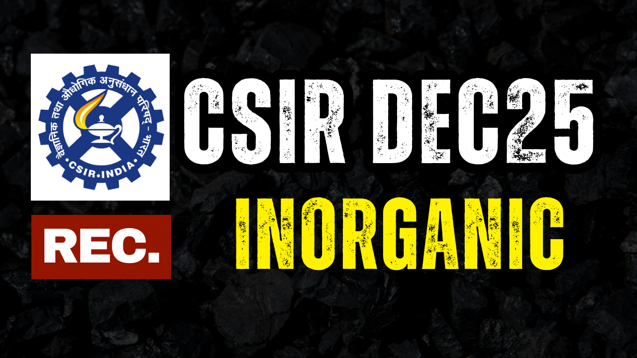 Inorganic Chemistry CSIR Dec 2025