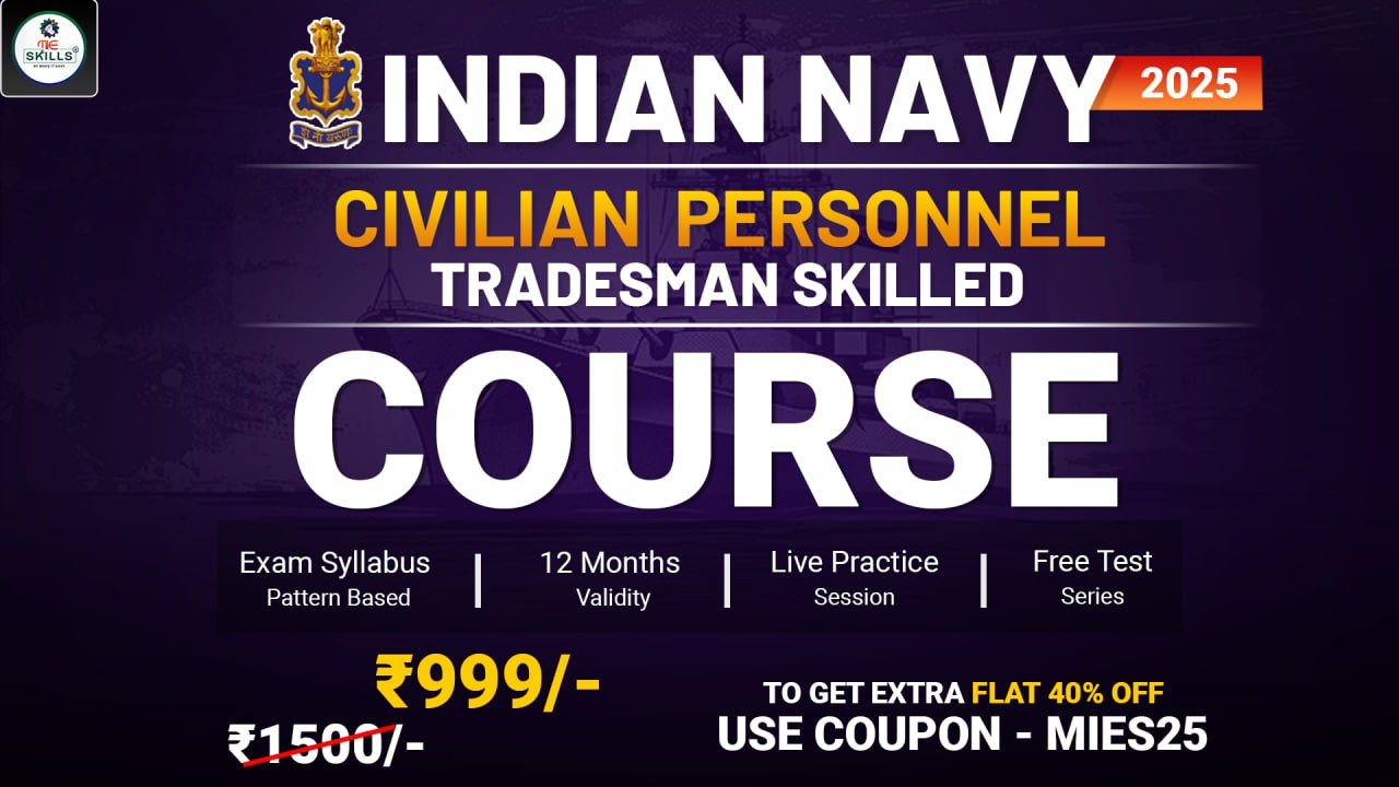 Indian Navy Tradesman Skilled 2025