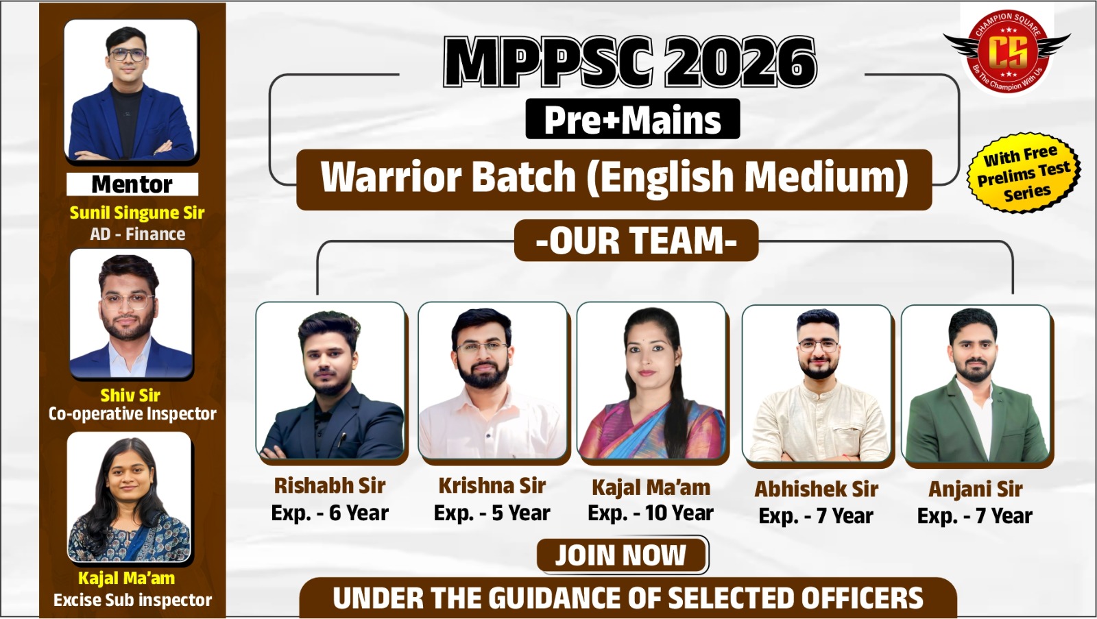 WARRIOR BATCH 2026 | English Medium | MPPSC PRE + MAINS