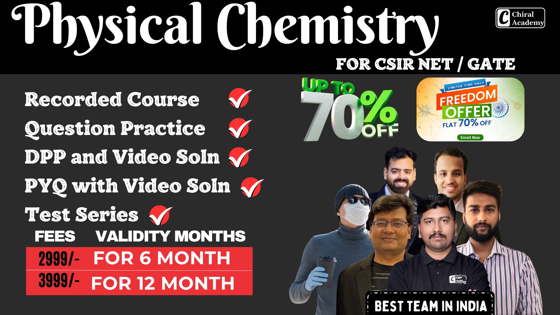 Physical Chemistry for CSIR NET JRF / GATE 