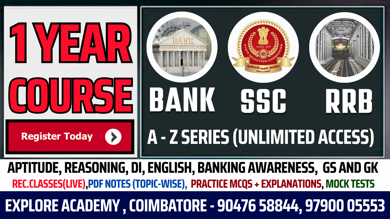 Bank,SSC,RRB : A-Z Series 1 Years Course