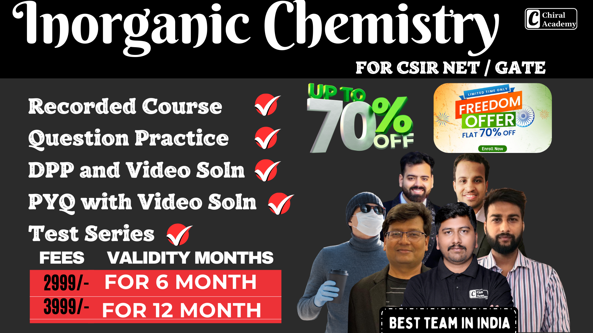 Inorganic Chemistry  For CSIR NET and GATE 