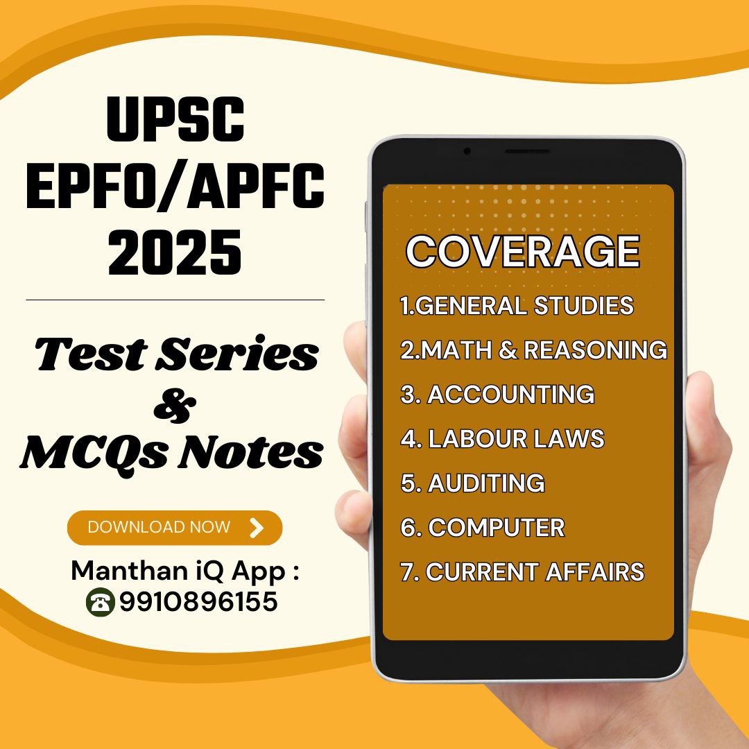 UPSC EPFO/APFC 2025 TEST SERIES & MCQ BATCH