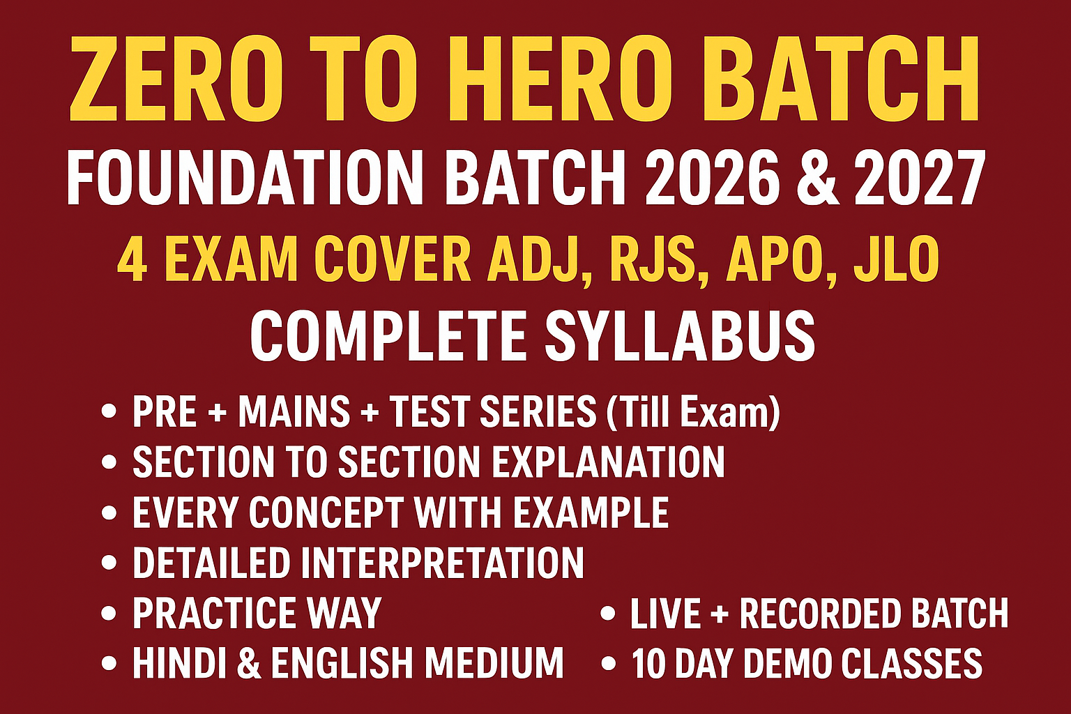 ZERO TO HERO BATCH FOUNDATION