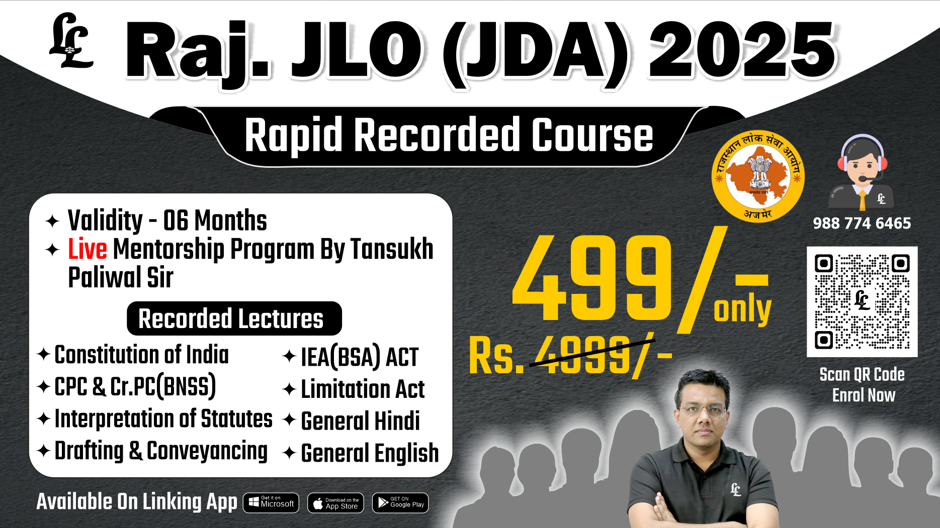 Rajasthan JLO (JDA) 2025 Rapid Recorded Course 