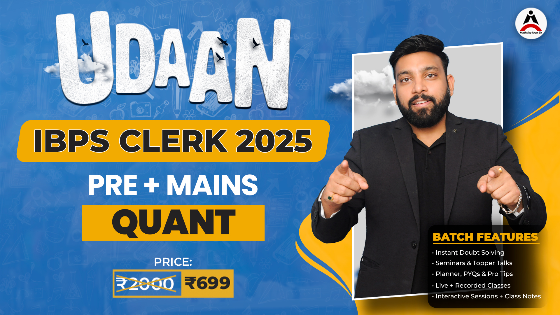 Udaan Quant Batch for IBPS Clerk Prelims 2025-26