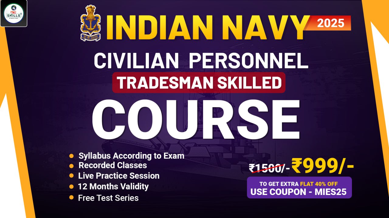 Indian Navy Tradesman Skilled 2025