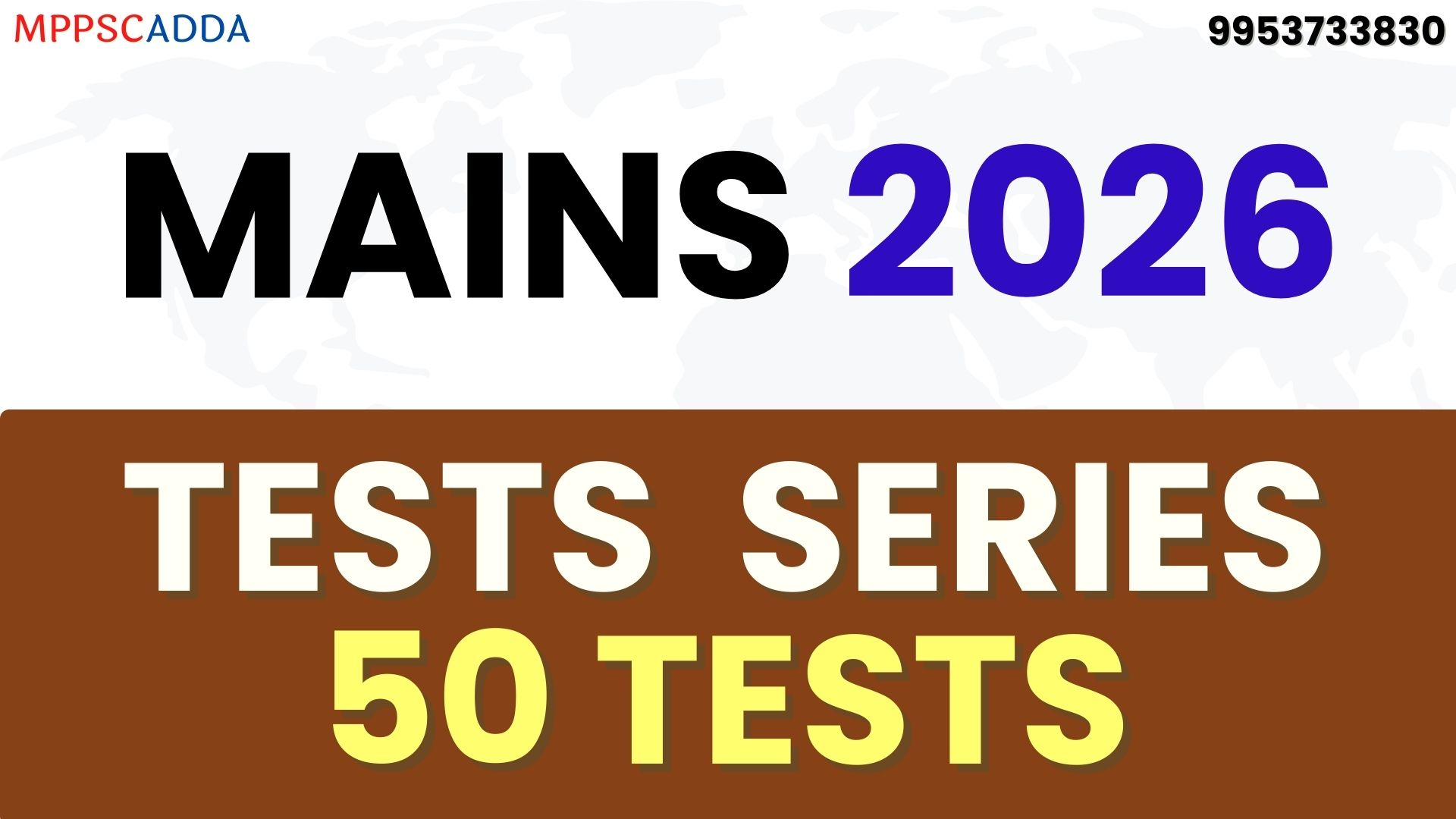 2026 MAINS Test Series (50 Tests -Year Long Test Series) English Medium