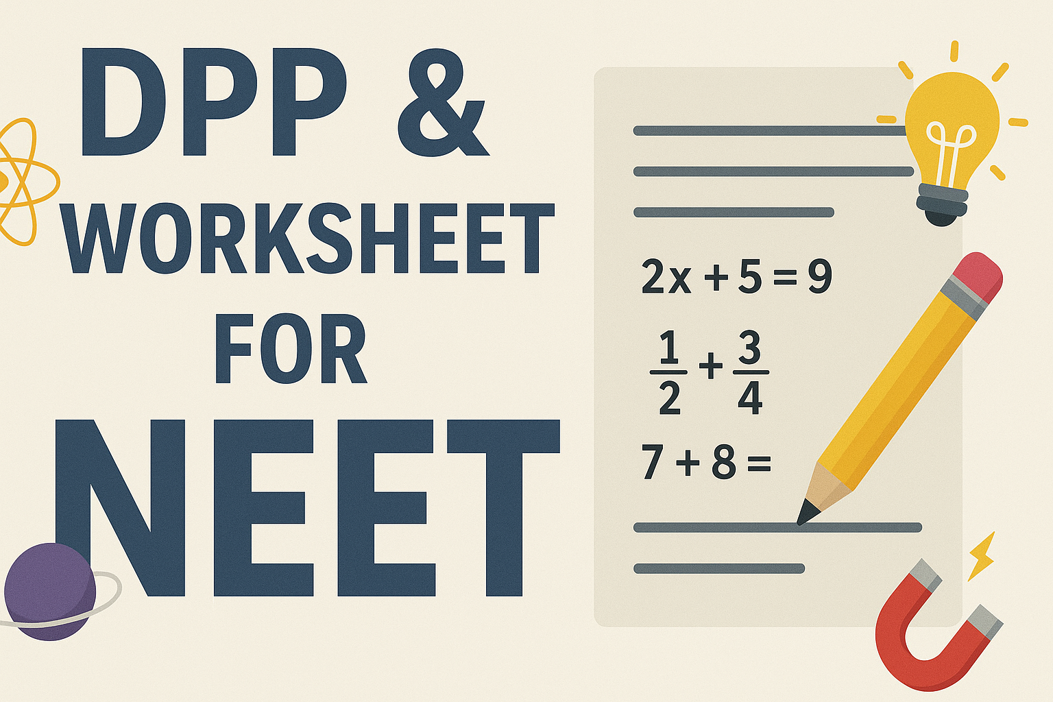 DPP's & Worksheets for NEET