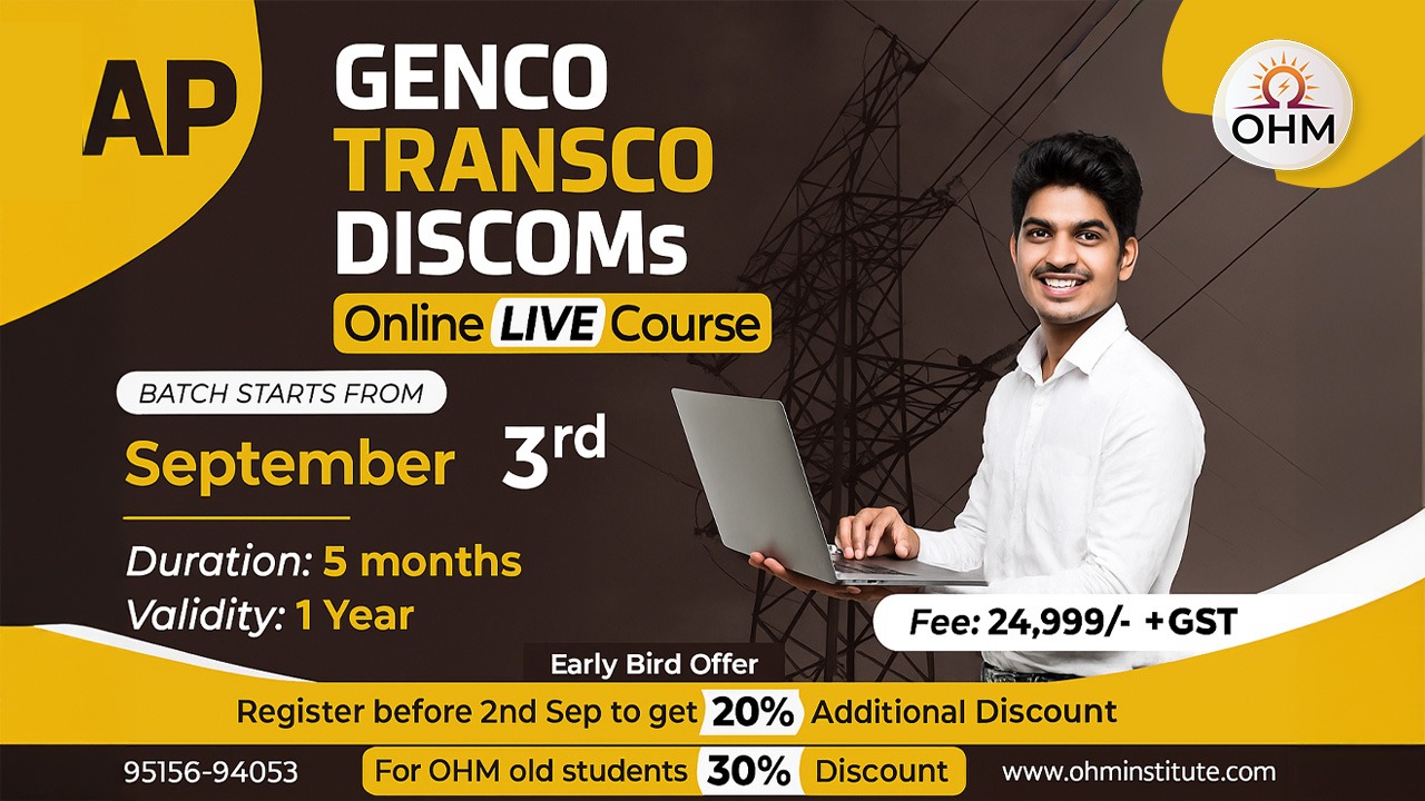 AP - GENCO/TRANSCO/DISCOMs Live course