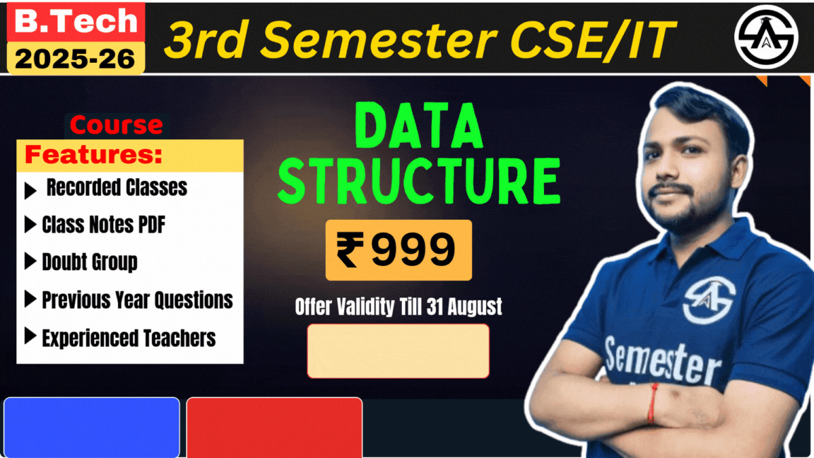 Data Structure (BCS301) | Complete Course | B.Tech 3rd Semester CSE/IT & Allied Branch