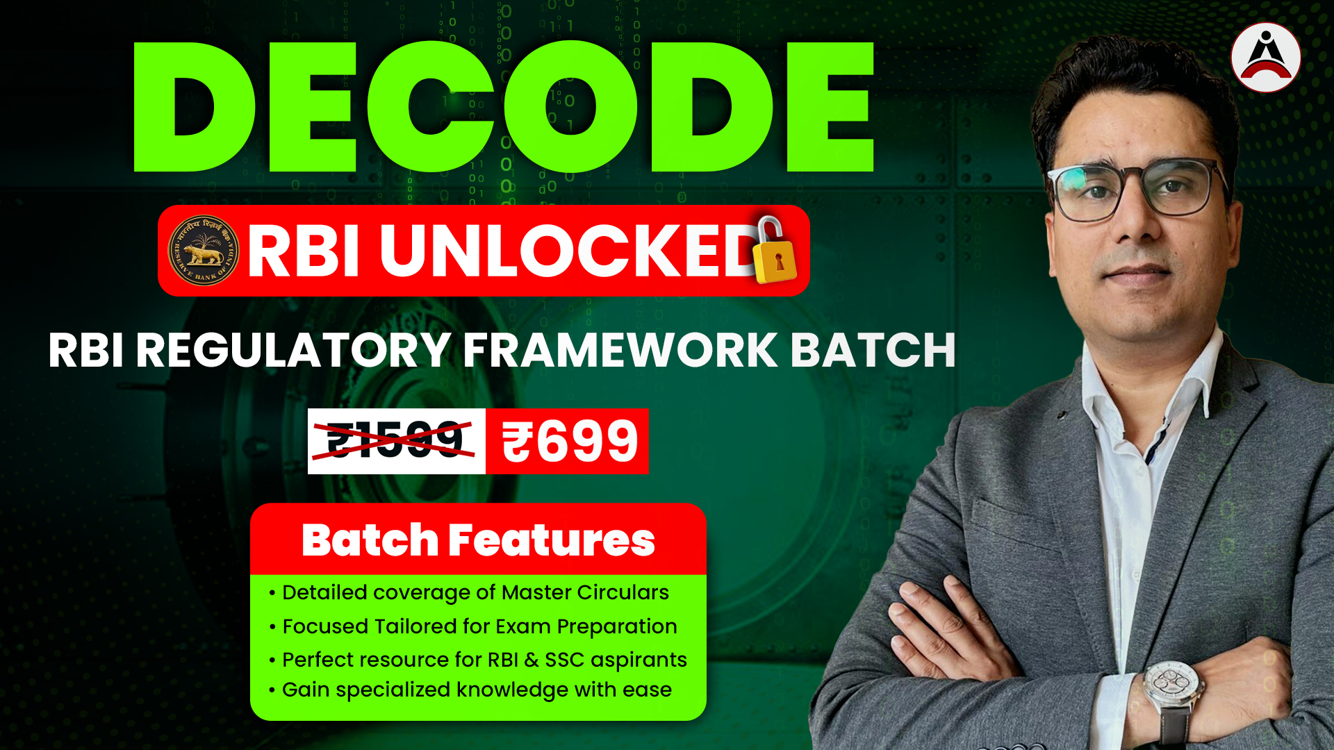 Decode: RBI Unlocked – Regulatory Framework Batch By Vivek Sir