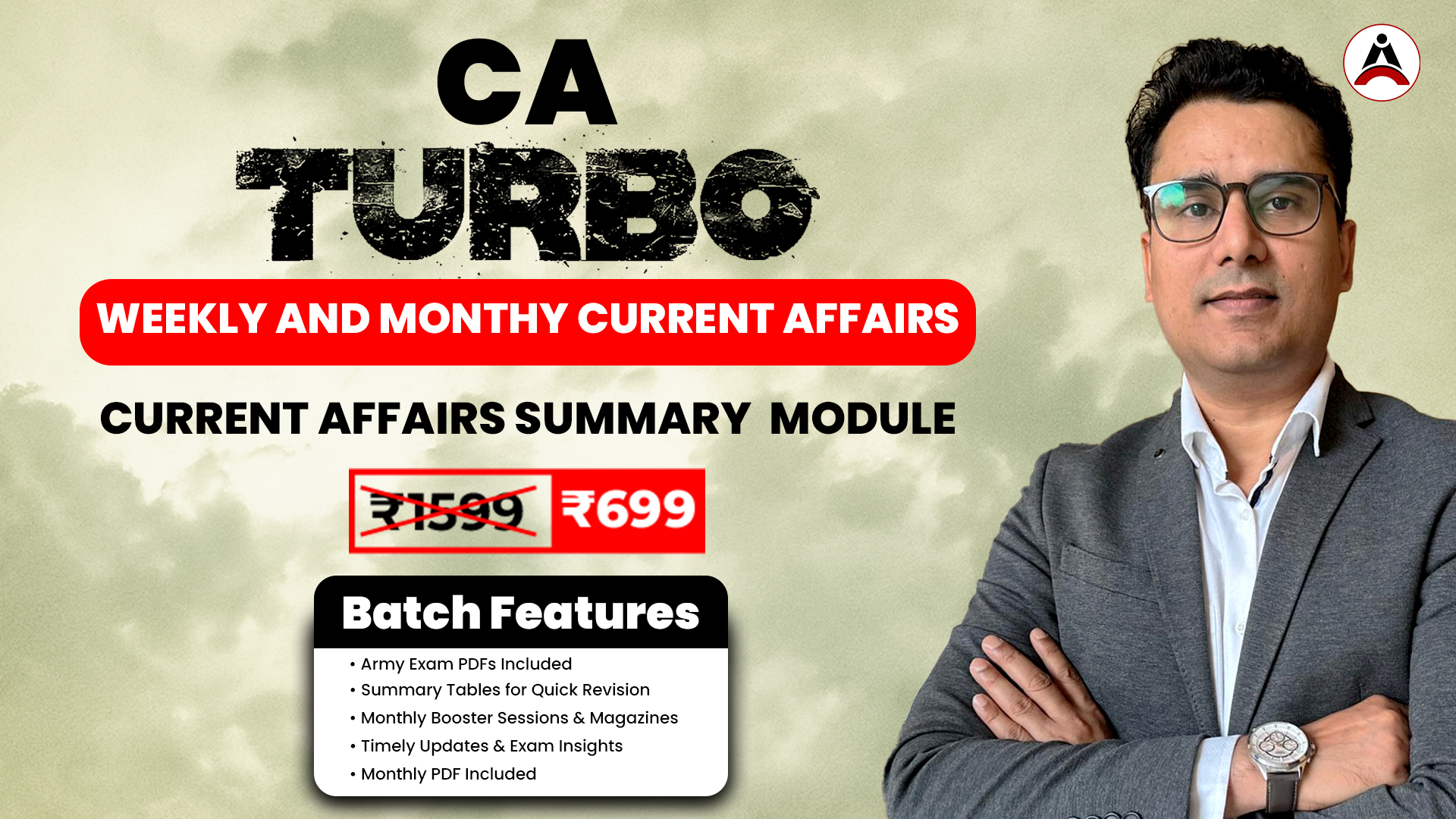 CA Turbo – Weekly & Monthly Current Affairs Summary Module By Vivek Sir
