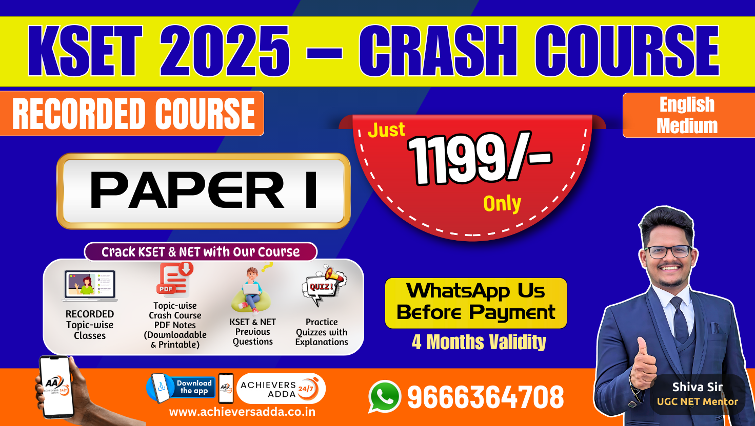 KSET 2025 Paper 1 Crash Course (Recorded)