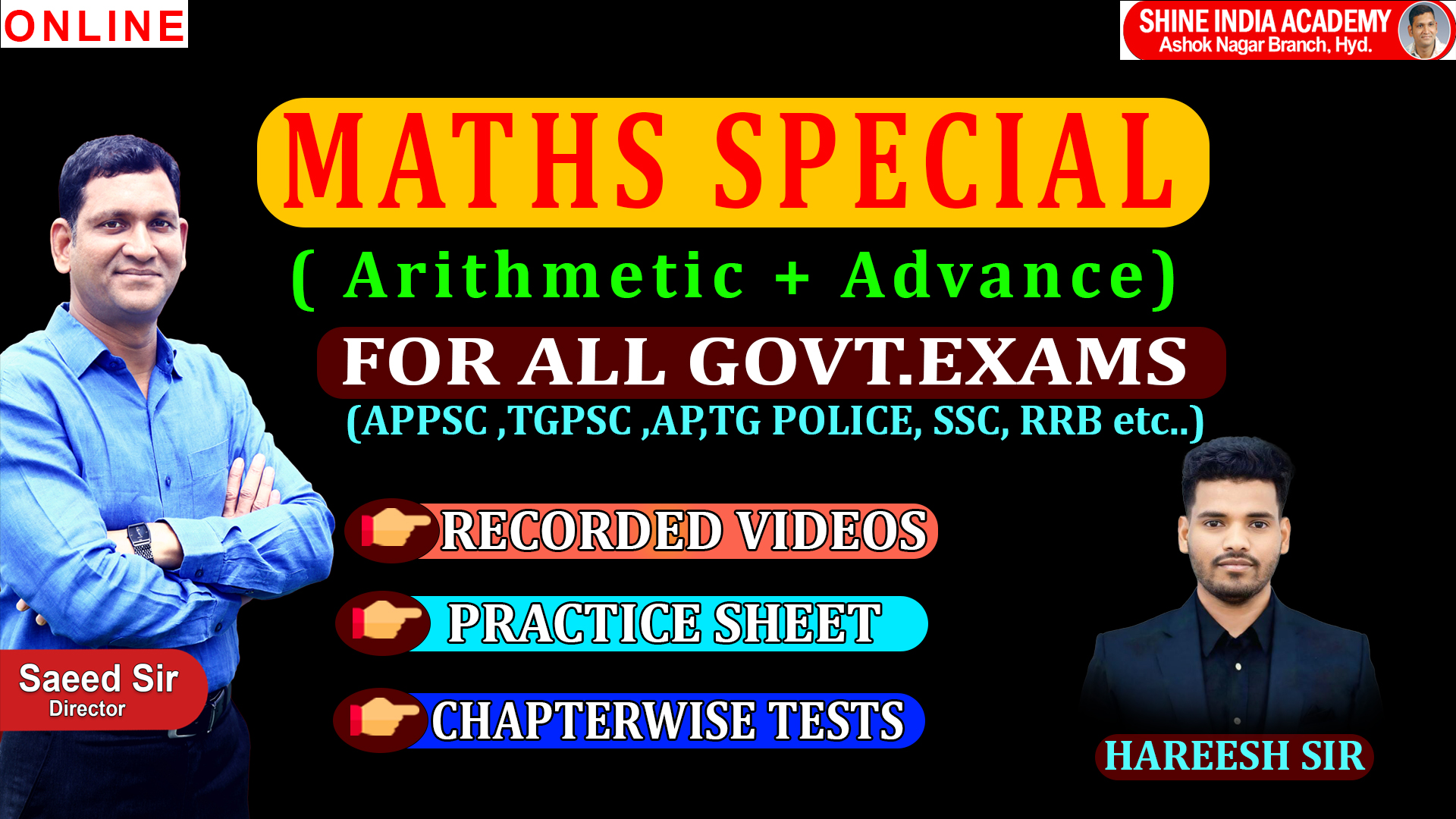 MATHS SPECIAL( Arithmetic + Advance)