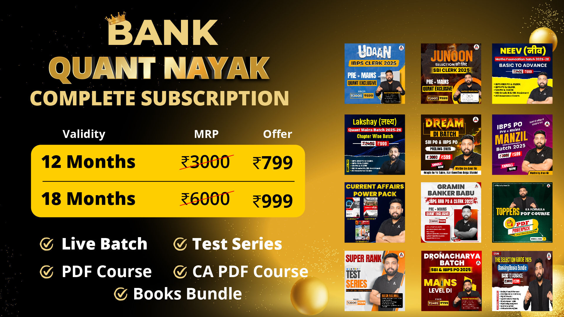 Quant Nayak Subscriptions For All Banking & Insurance Exam