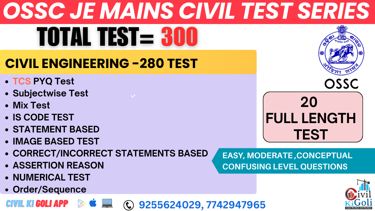 ODISHA OSSC JE MAINS CIVIL TEST SERIES