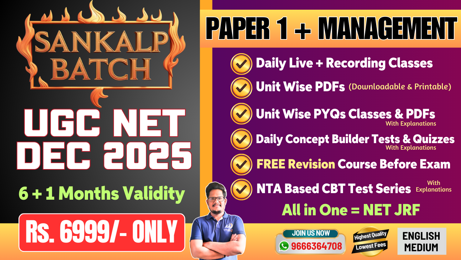 Sankalp - Paper 1 + Management - UGC NET DEC 2025