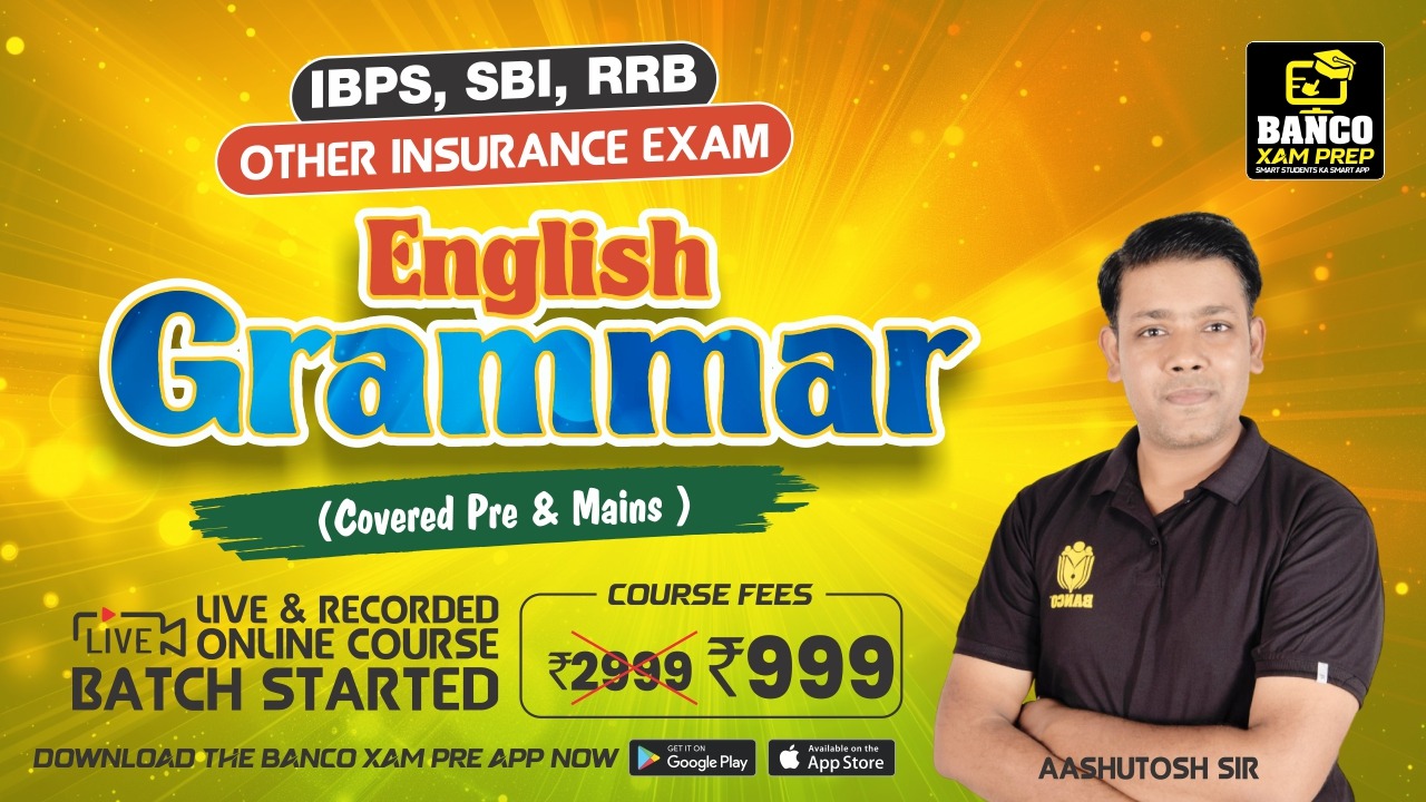 Bank Exams Special: Full English Course by Aashutosh Sir